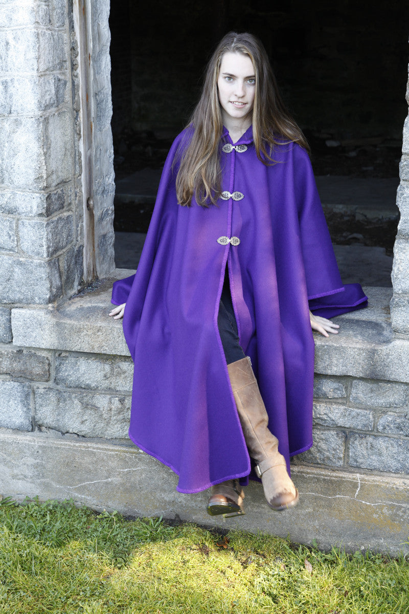 The European Merino Wool Cape - Royal Purple